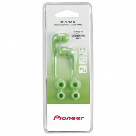 Наушники Pioneer SE-CL502 вакуумные зеленые