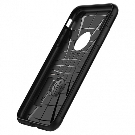 Чехол для iPhone XS Max гибридный тонкий Spigen SGP Slim Armor черно-золотистый