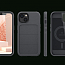 Чехол для iPhone 13 Pro Max гибридный с защитой экрана Spigen Caseology Stratum MagSafe серый