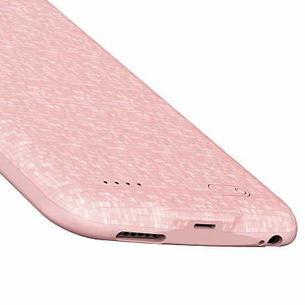 Чехол-аккумулятор для iPhone 6, 6S Baseus Plaid High 5000mAh розовый