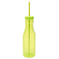 Бутылка для воды с трубочкой 600 мл зеленая
