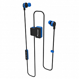 Наушники беспроводные Bluetooth Pioneer SE-CL5BT вакуумные с микрофоном для спорта черно-синие