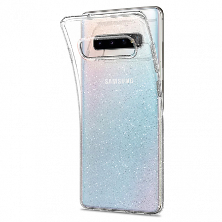 Чехол для Samsung Galaxy S10 G973 гелевый с блестками Spigen SGP Liquid Crystal Glitter прозрачный 