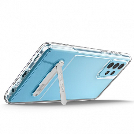 Чехол для Samsung Galaxy A72 гибридный с подставкой Spigen Slim Armor Essential S прозрачный