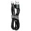 Кабель USB - Lightning для зарядки 0,5 м 2А плетеный Baseus Cafule черный