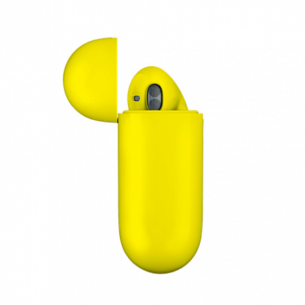 Наушники беспроводные Bluetooth Nobby Practic T-101 вкладыши с микрофоном желтые