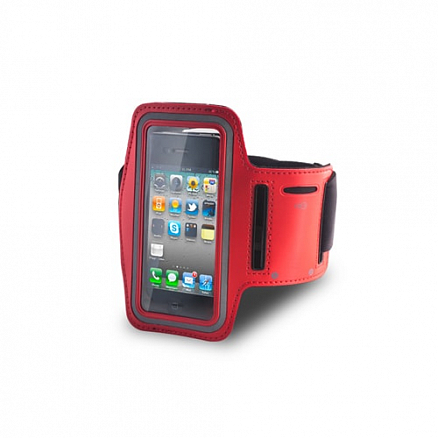 Чехол универсальный для телефона до 6 дюймов спортивный наручный GreenGo Premium красный