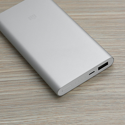 Внешний аккумулятор Xiaomi Mi Power Bank 2 PLM02ZM 10000мАч (ток 2.4А, быстрая зарядка QC 2.0) серебристый