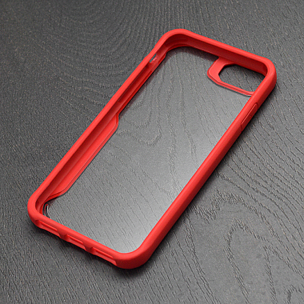 Чехол для iPhone 6, 6S гибридный iPaky Survival прозрачно-красный