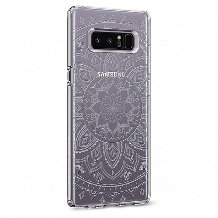 Чехол для Samsung Galaxy Note 8 гелевый c узорами Spigen SGP Liquid Crystal Shine прозрачный