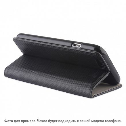 Чехол для iPhone 6, 6S кожаный - книжка GreenGo Smart Magnet черный