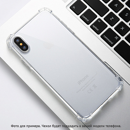 Чехол для Xiaomi Mi 8 Lite гелевый с усиленными углами Angle Line прозрачный