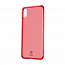 Чехол для iPhone X, XS ультратонкий мягкий Baseus Simple прозрачный красный