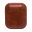 Чехол для наушников AirPods кожаный Nova Luxury светло-коричневый