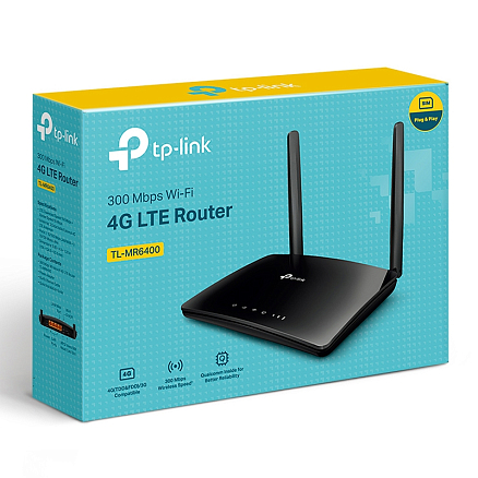 WI-FI маршрутизатор (роутер) 2.4 ГГц 4G LTE TP-Link TL-MR6400 черный