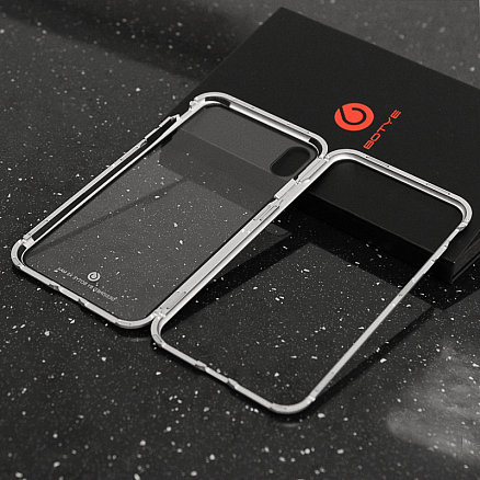 Чехол для iPhone XS Max магнитный Magnetic Shield серебристый