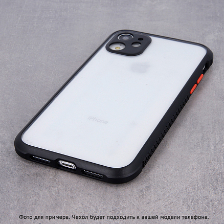Чехол для iPhone 12 Mini гибридный GreenGo Defender Hybrid прозрачно-черный