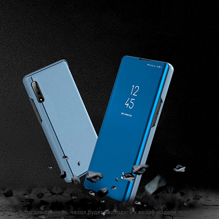 Чехол для Xiaomi Redmi Note 10, 10S книжка Hurtel Clear View синий