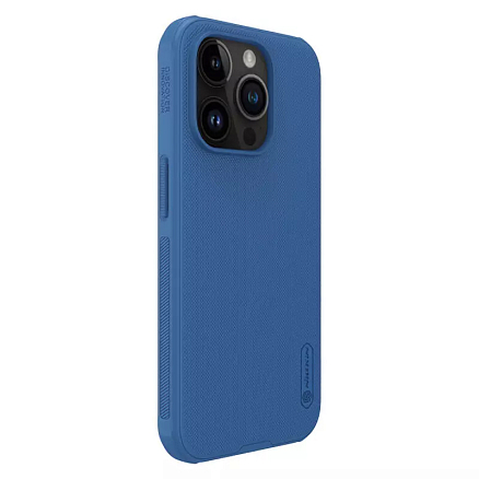 Чехол для iPhone 15 Pro гибридный Nillkin Super Frosted Shield Pro MagSafe синий