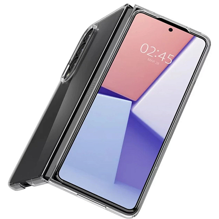 Чехол для Samsung Galaxy Z Fold 4 пластиковый ультратонкий Spigen Air Skin прозрачный