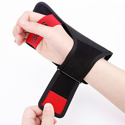 Чехол универсальный для телефона до 5 дюймов спортивный на запястье Baseus Flexible черно-красный