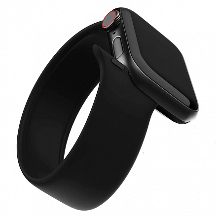 Ремешок-браслет для Apple Watch 42 и 44 мм силиконовый Nova Silicone черный
