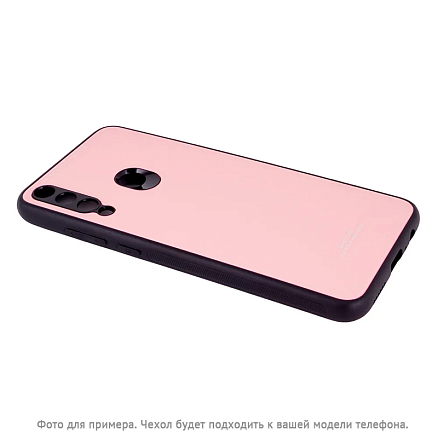 Чехол для Huawei P40 силиконовый CASE Glassy розовый