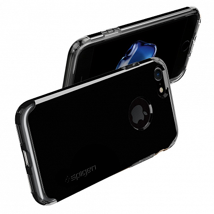 Чехол для iPhone 7, 8 гибридный для полной защиты Spigen SGP Hybrid Armor черный глянцевый