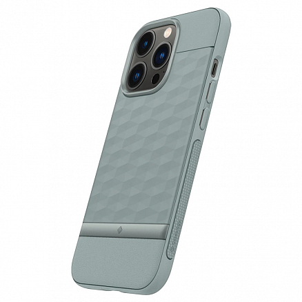 Чехол для iPhone 13 Pro гибридный Spigen Caseology Parallax серо-зеленый
