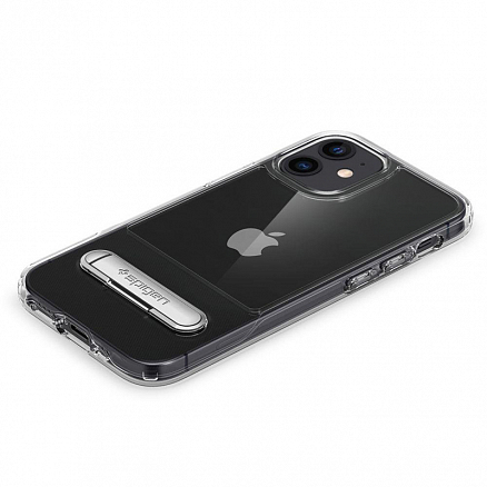 Чехол для iPhone 12 Mini гибридный с подставкой Spigen Slim Armor Essential S прозрачный