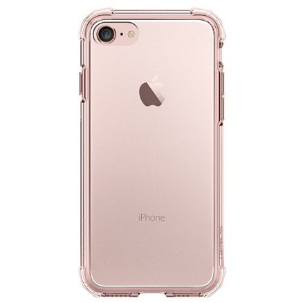 Чехол для iPhone 7, 8 гибридный Spigen SGP Crystal Shell прозрачно-розовый
