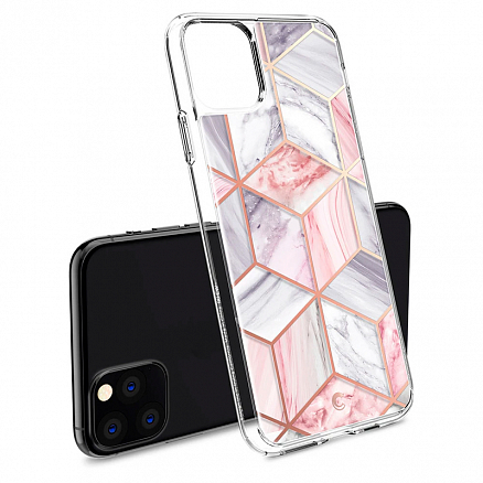 Чехол для iPhone 11 Pro гибридный Spigen Сyrill Etoile Marble розовый
