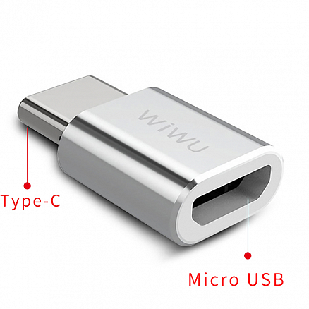 Набор переходников с Type-C на USB, Lightning и MicroUSB OTG WiWU Z100 3 шт. с чехлом