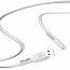 Кабель USB - MicroUSB для зарядки 1 м 2А плоский Baseus Tough белый