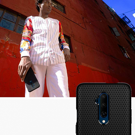 Чехол для OnePlus 7T Pro гелевый Spigen SGP Liquid Air матовый черный