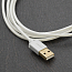 Кабель USB - MicroUSB для зарядки 1,5 м 2.4А плетеный Ugreen US134 (быстрая зарядка QC) белый