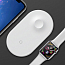 Беспроводная зарядка 2-в-1 для телефона и Apple Watch Baseus Smart (быстрая зарядка) белая