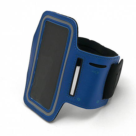 Чехол универсальный для телефона до 4.3 дюйма спортивный наручный GreenGo Premium синий