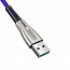 Кабель USB - MicroUSB для зарядки 1 м 4А плетеный Baseus Waterdrop (быстрая зарядка) фиолетовый