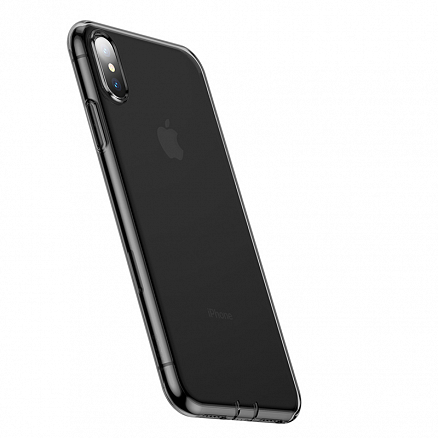 Чехол для iPhone XS Max гелевый Baseus Simplicity прозрачный черный 