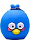 Корпус для USB флэшки силиконовый Matryoshka Drive - Angry Birds синяя птичка MD-575
