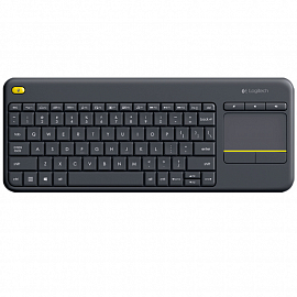 Клавиатура беспроводная для телевизора или ПК Logitech K400 Plus с тачпадом темно-серая