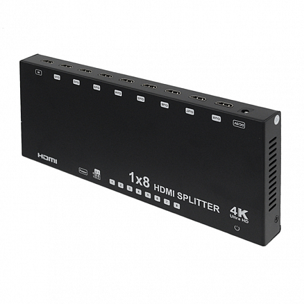 HDMI Splitter (разветвитель) на 8 портов 4Kx2K (1 HDMI вход на 8 HDMI выходов) версия 2.0 Dtech DT-6548