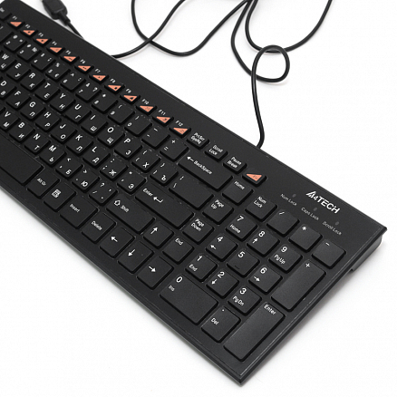 Клавиатура A4Tech KX-100 Slim USB мультимедийная черная