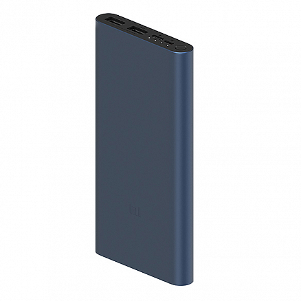 Внешний аккумулятор Xiaomi Mi Power Bank 3 PLM13ZM 10000мАч (2хUSB, ток 2.6А, быстрая зарядка QC 3.0, 18Вт) темно-синий