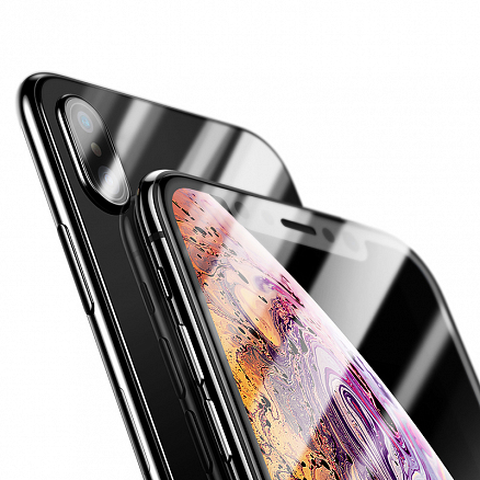 Защитное стекло для iPhone X, XS на экран и заднюю крышку Baseus прозрачное