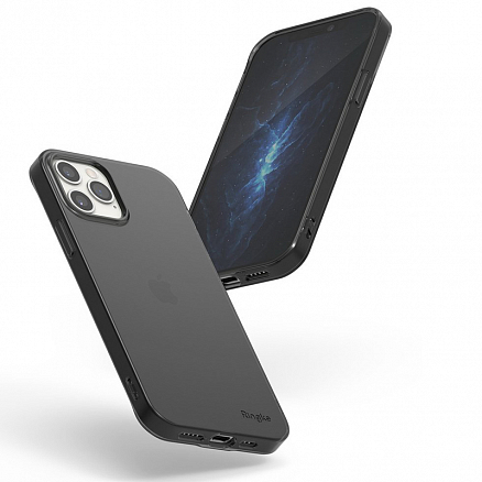 Чехол для iPhone 12, 12 Pro гелевый ультратонкий Ringke Air прозрачный черный