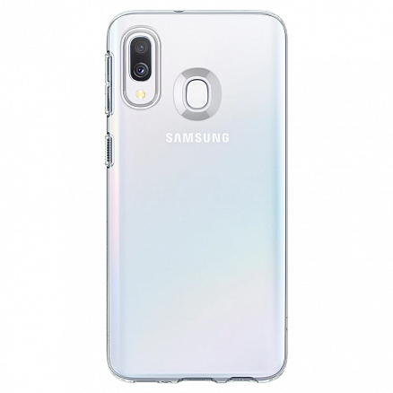 Чехол для Samsung Galaxy A40 гелевый ультратонкий Spigen SGP Liquid Crystal прозрачный