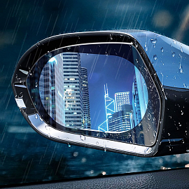 Защитная пленка антидождь на зеркало заднего вида автомобиля 135х95 мм овальная Baseus Rainproof 2 шт.
