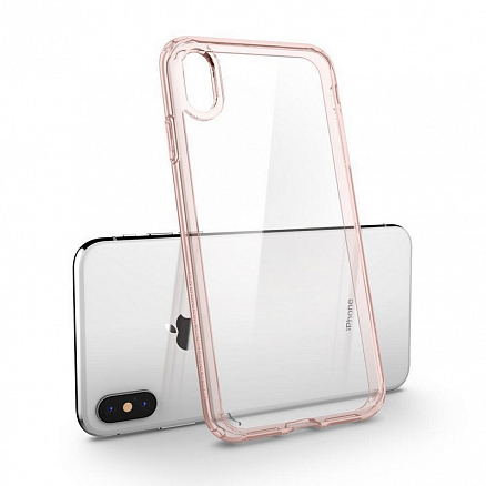 Чехол для iPhone X, XS гибридный Spigen SGP Ultra Hybrid прозрачно-розовый